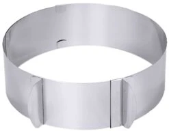 3x Contacto Tortenring Aus Edelstahl. Verstellbar. Höhe: 6 Cm. Ø Min: 16.5 Cm / Max: 32 Cm -Kaffee Und Tee 00b1ff42 deb4 4343 a542 0e1e7fff9325 1