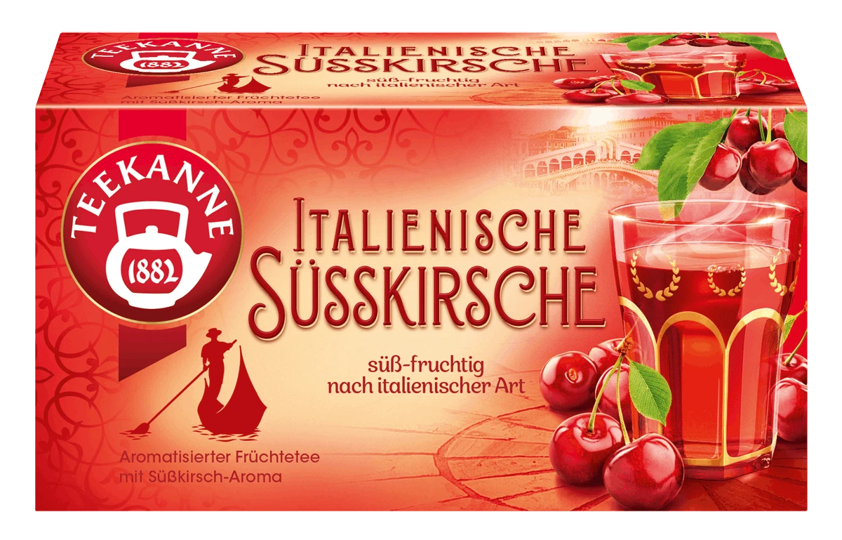 Teekanne Frio Italienische Sauerkirsche Früchtetee Kalt&heiß 20 Beutel - 12 X 45 G Tray
