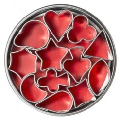 3x Contacto Garnier-Ausstecher, Set, 12 Stück, Weißblech, Größe: 16 Mm - 22 Mm, Höhe: 20 Mm