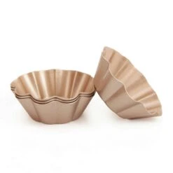 CHEFMADE | Mini Tarteformen Herz | 105x102x20mm | Champagnergold | Antihaft- & Silikonbeschichtet | Quicheform | Minikuchenform | Hebebodenform -Kaffee Und Tee 5327a8ee c3fa 415f 9202 9399685d2a67