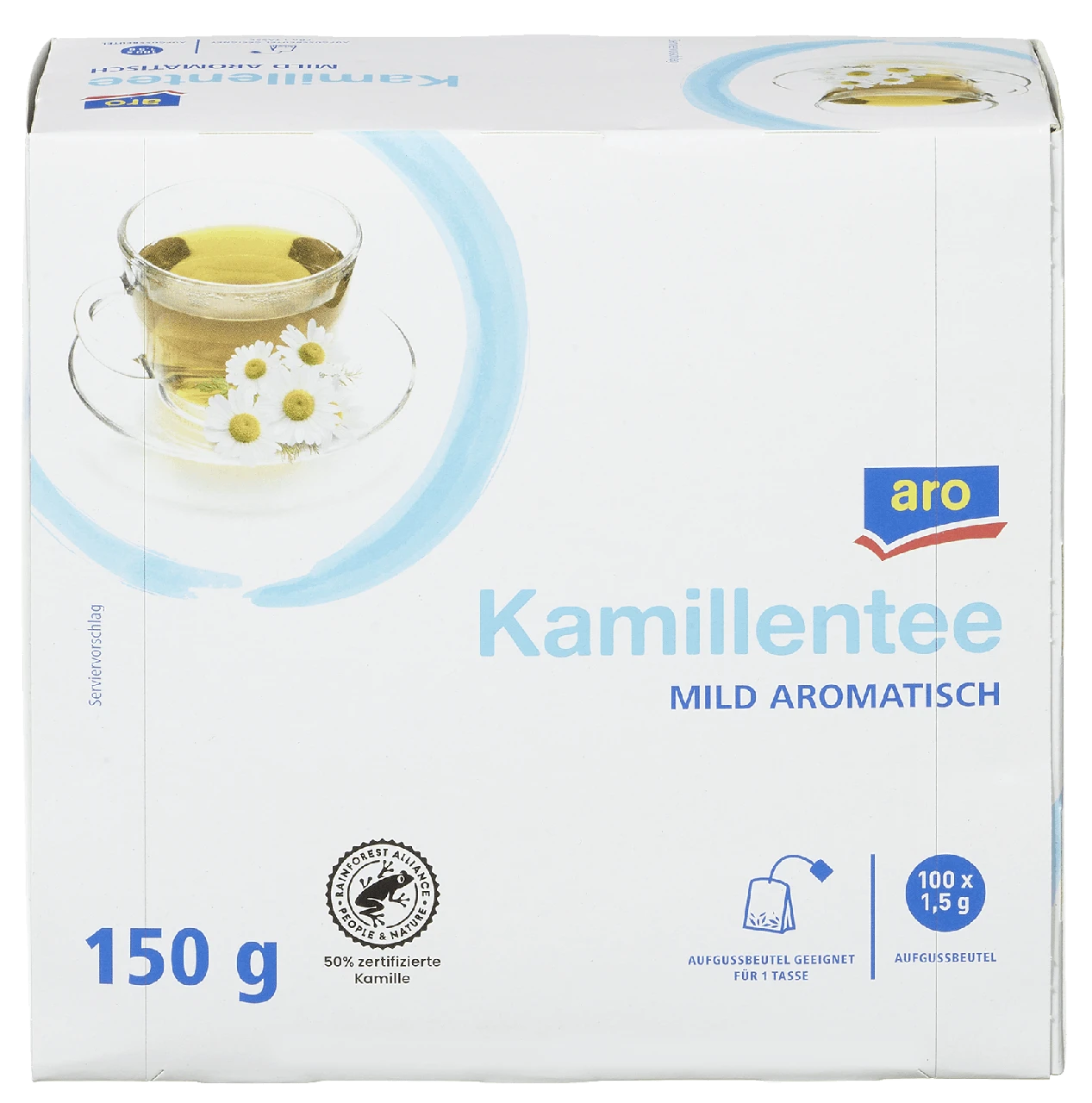 Aro Tee Kamille 100 Beutel X 1,5 G (150 G) 3 Aro Tee Kamille 100 Beutel X 1,5 G (150 G)