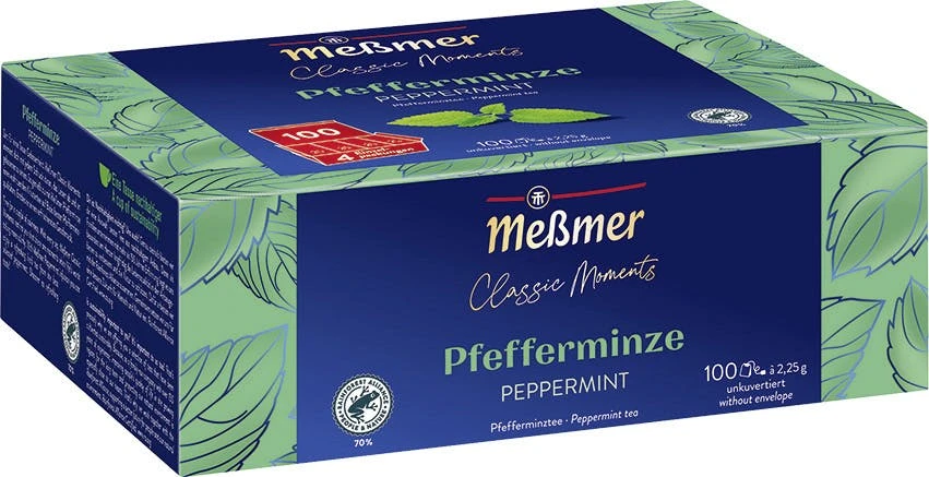 Meßmer Gastro Pfefferminze 100 Teebeutel (225 G) 3 Meßmer Gastro Pfefferminze 100 Teebeutel (225 G)