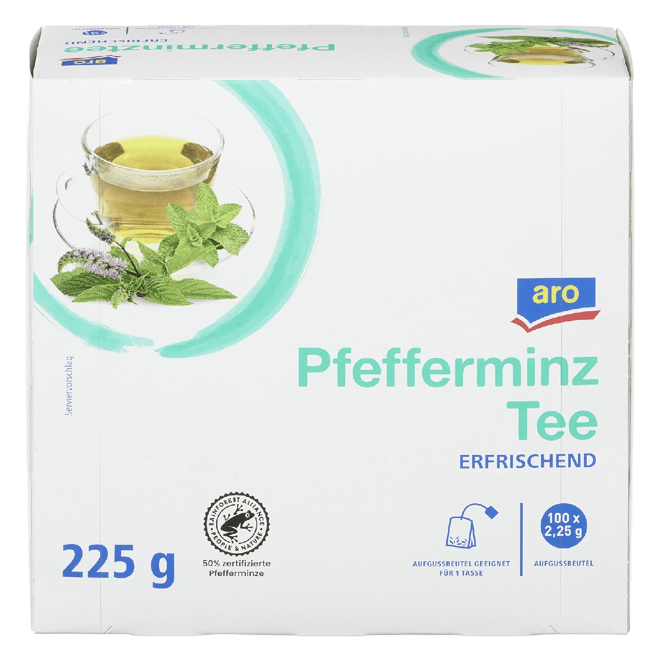 Aro Tee Pfefferminz 100 Beutel X 2,25 G (225 G)